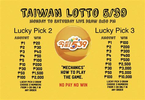 5/39 taiwan lotto prize